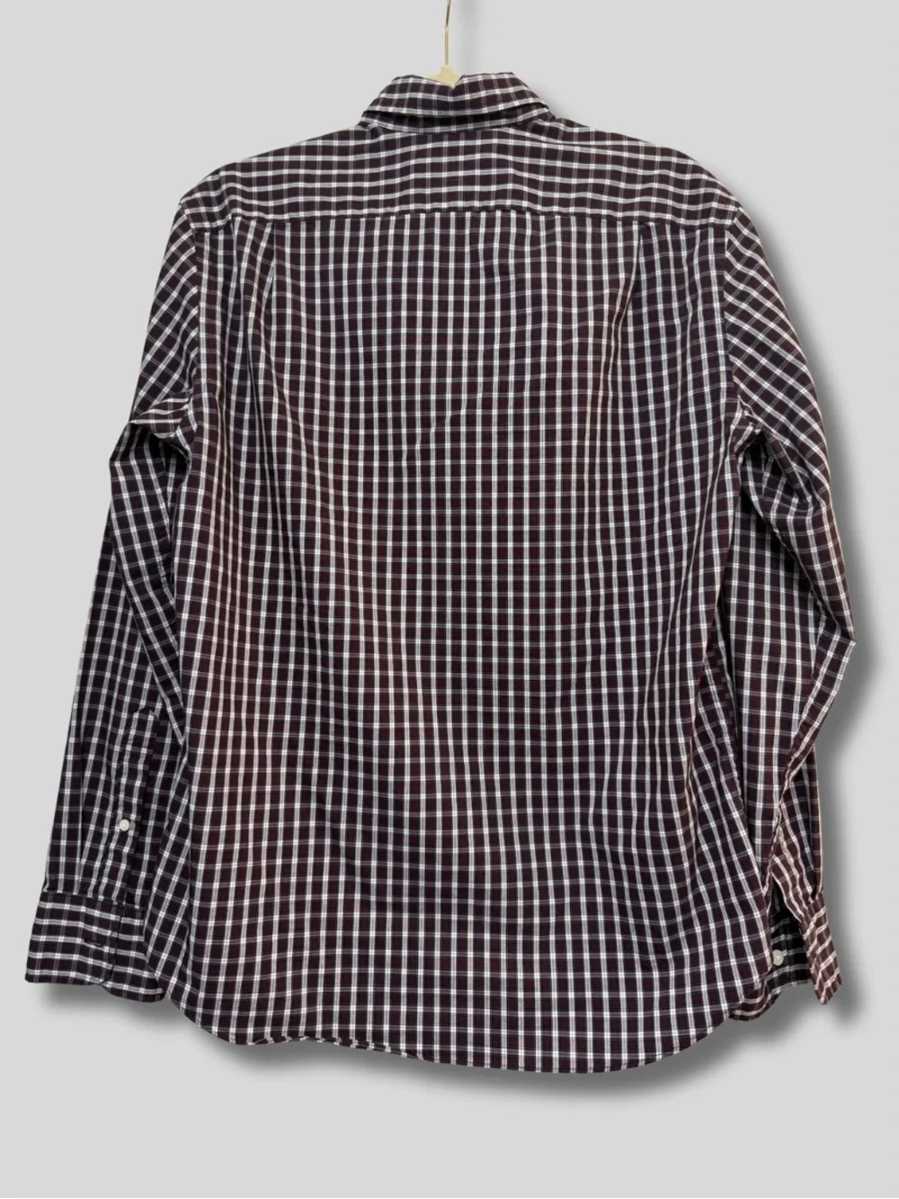 J. Crew Men's Long-Sleeve Button-Down Slim Untucked Performance Shirt Maroon